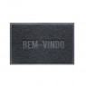 Tapete Capacho Vinil 0.40x 0.60cm Bem-Vindo - Cinza 