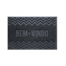 Tapete Capacho Vinil 0.40x 0.60cm Bem-Vindo - Cinza