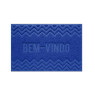 Tapete Capacho Vinil 0.40x 0.60cm Bem-Vindo - Azul