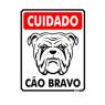 Placa Metal Cuidado Cão Bravo Pm-848 - Encartale