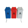 Conjunto p/ Coleta Seletiva com 3 Cestos de 60L - JSN