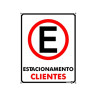 Placa Metal Estacionamento p/ Clientes Pm826 - Encartale 