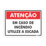 Placa Atenção Em Caso Incêndio Ps227 - Encartale