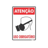 Placa Atenção Máscara Uso Obrigatório Ps155 - Encartale