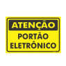 Placa Atenção Portão Eletrônico Ps479 - Encartale