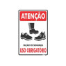 Placa Atenção Calçado Segurança Ps636 - Encartale