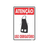 Placa Atenção Uso Obrigatório de Avental Ps653 - Encartale