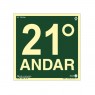 Placa em PVC 21° Andar Fotoluminescente PAF-623/F