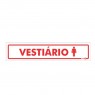 Placa Vestiário Femino Ps180 - Encartale 