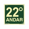Placa em PVC 22° Andar Fotoluminescente PAF-624/F