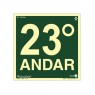 Placa em PVC 23° Andar Fotoluminescente PAF-625/F