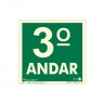 Placa Pvc Pavimento 3º Andar Fotoluminescente Paf338 - Encartale 