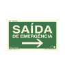 Placa Saída de Emergência Direita Fotoluminescente Paf311 - Encartale 