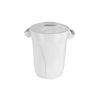 Cesto de Lixo 40 L  Redondo com Tampa Branco - JSN