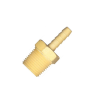 Espigão Fixo Macho Latão, Rosca BSP 1/2 Pol p/Mangueira 1/4 Pol - Lubefer
