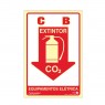 Placa em Poliestireno Extintor CO2 PS-119