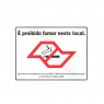 Placa em Poliestireno Proibido Fumar (c/ 5 uni) PS-141