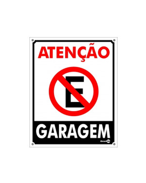 Placa Metal Atenção Garagem Pm828 - Encartale