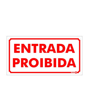 Placa Metal Entrada Proibida Pm849 - Encartale 