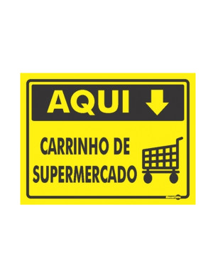 Placa Carrinho De Supermercado Ps457 - Encartale