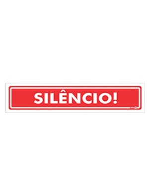 Placa Silêncio Ps223 - Encartale 