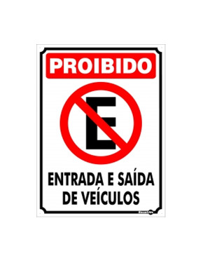 Placa Metal Proibido Estacionar Pm835 - Encartale 