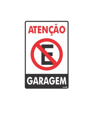 Placa Atenção Garagem Ps04 - Encartale