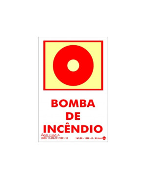 Placa Bomba Incêndio Fot Paf694 - Encartale