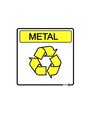 Adesivo Cesto de Lixo Material Lixo Reciclável Metal - Encartale