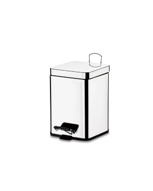 Lixeira Retangular Inox com Pedal/Balde 5 L - Brinox