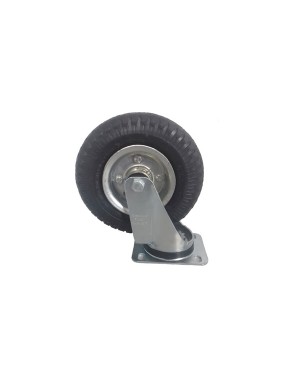 Rodízio 8 Pol. Pneu Camara Rol Placa Fixa