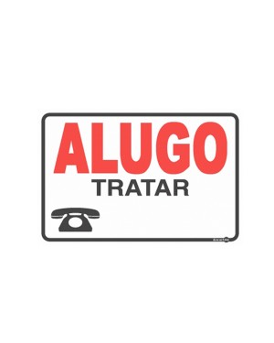 Placa Sinalizadora Alugo/Tratar Ps29 - Encartale