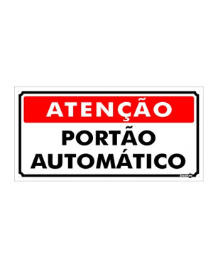 Placa Metal Atenção Portão Automático Pm824 - Encartale