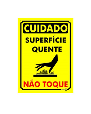 Placa Metal Cuidado Superfície Quente Pm821 - Encartale 