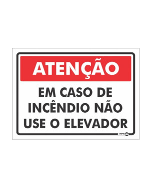 Placa Atenção Em Caso Incêndio Ps226 - Encartale