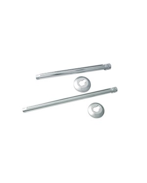 Braço de Chuveiro 30cm com Canopla e Luva de Alumínio - Garden