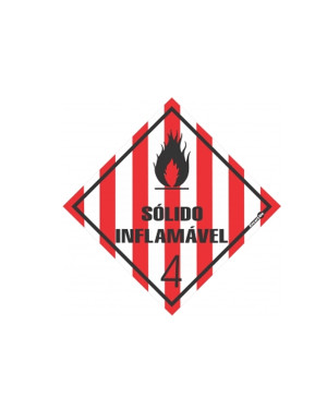 Placa Líquido Inflamável Classe 4 Sp42 - Encartale 