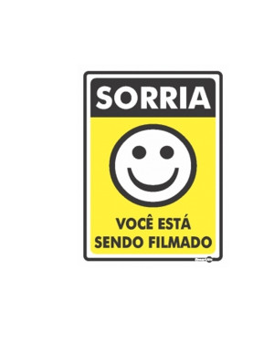 Placa Sorria Você Está Sendo Filmado Ps91 - Encartale 