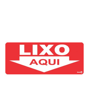 Placa Lixo Aqui Ps152 - Encartale