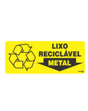 Placa Lixo Reciclável Metal Ps196 - Encartale
