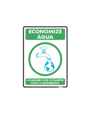 Placa Economize Água Ps638 - Encartale 