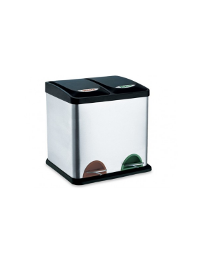 Cesto Lixo 16L Inox Coleta Seletiva - Brinox   