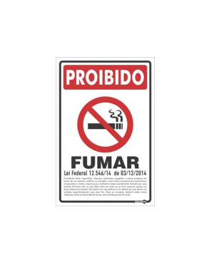 Placa Proibido Fumar Lei Federal Ps90 - Encartale 