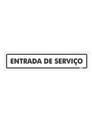Placa Entrada de Serviço Ps434 - Encartale 