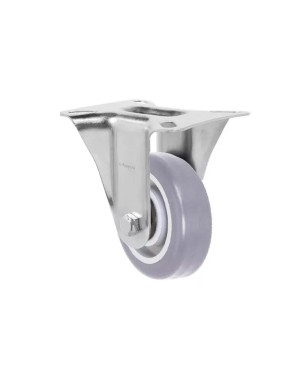 Rodízio 4 Pol. Cinza Espiga Gir. Rosqueada c/ Freio - Schioppa