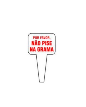 Placa Não Pise na Grama PS-177 - Encartale