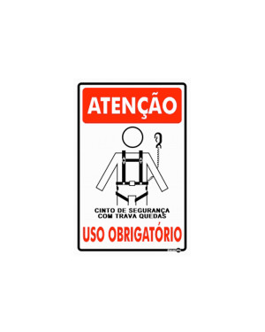 Placa Sinalizadora Uso Obrigatório Cinto c/ Trava - Encartale