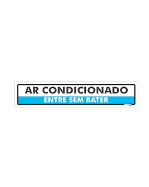 Placa Sinalizadora Ar Condicionado Entre sem Bater - Encartale