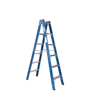 Escada Tesoura Fibra de Vidro Dupla 7 Degraus Premium - TAFDP7 - W Bertolo